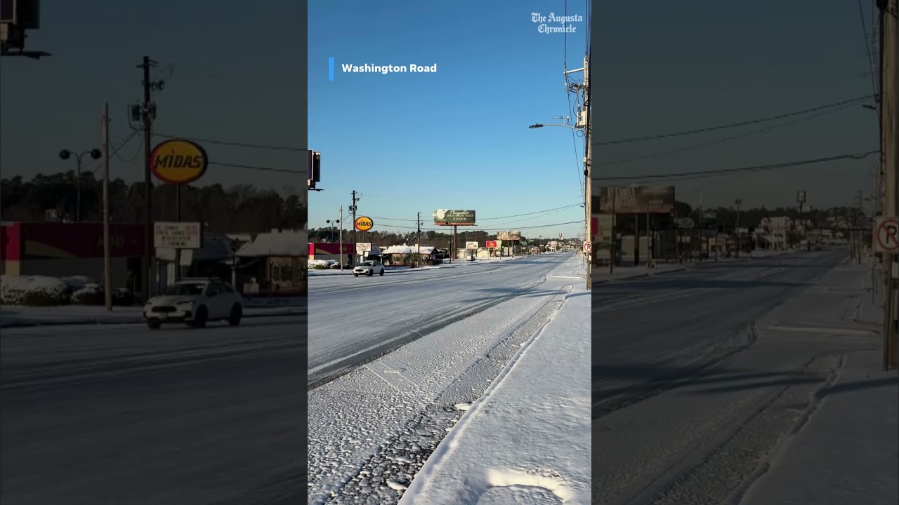 Snow, ice accumulate on roads in Augusta