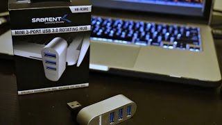 Sabrent 3-Port Aluminum Mini USB Hub