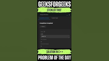 Stickler Thief | GeeksForGeeks POTD💚🖤 | Solution in Description🔗 #gfg  #potd #geeksforgeeks #shorts