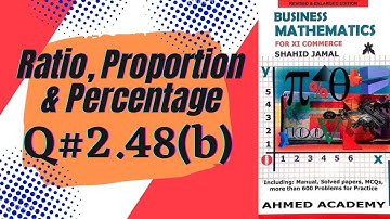 Business Math Q#2.48(b) For I.Com Part I Shahid Jamal Sindh Board.