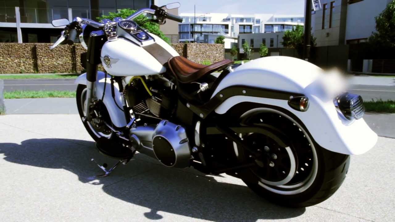 white harley fatboy