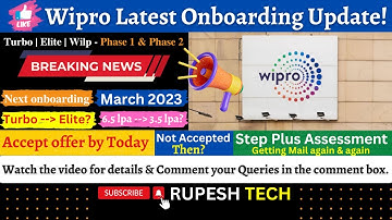 Wipro onboarding update | Started from March 2023 | Turbo, Elite, Wilp | Submit survey by today🔥👍