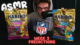 ASMR Eating Haribo Gummy Bears & NFL Week 3 Predictions 🏈 (Gummy Chewing Mukbang)