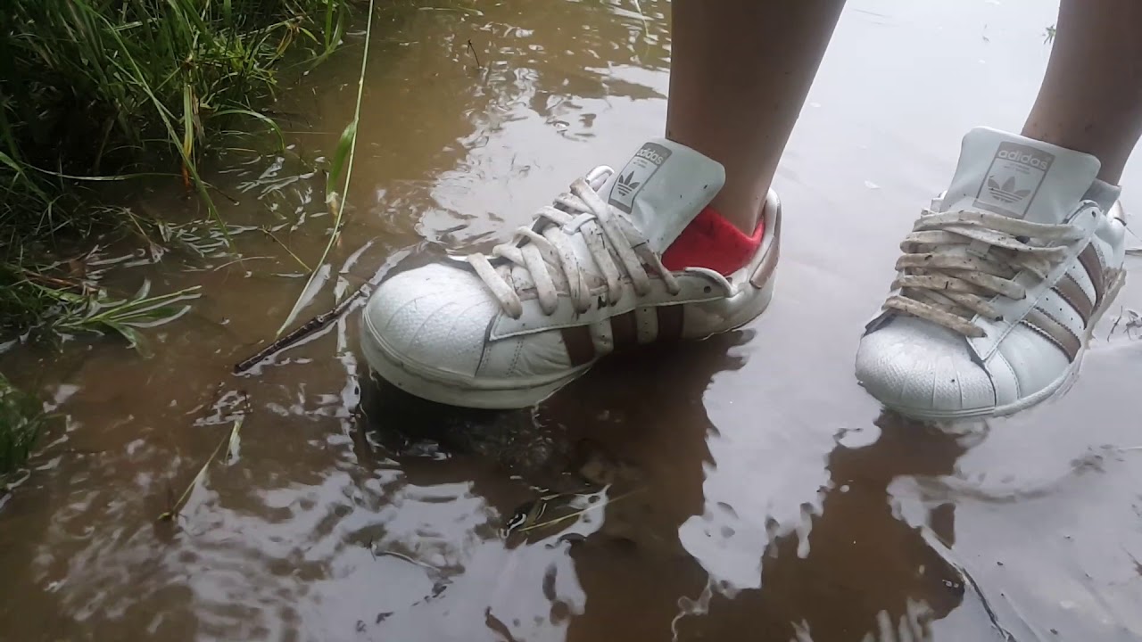 She gets her sneakers WET and MESSY pt1 YouTube