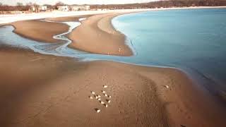 Orchard Beach Winter Aerial