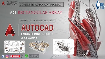 AUTOCAD TUTORIAL || Lecture-23 Rectangular Array Command In Autocad #autocad #autocad_hindi_tutorial