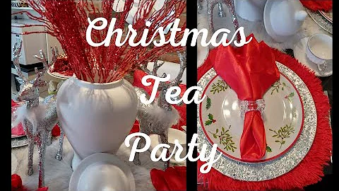 CHRISTMAS TABLESCAPE DECORATING IDEAS - RED, WHITE...