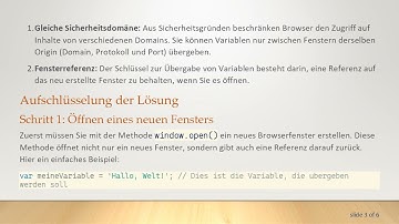 Wie man eine JavaScript-Variable an ein anderes Browserfenster übergibt