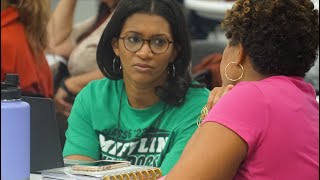 Principals Participate in  Data Walk Looking at Strategies to Improve Students' Academic Performance