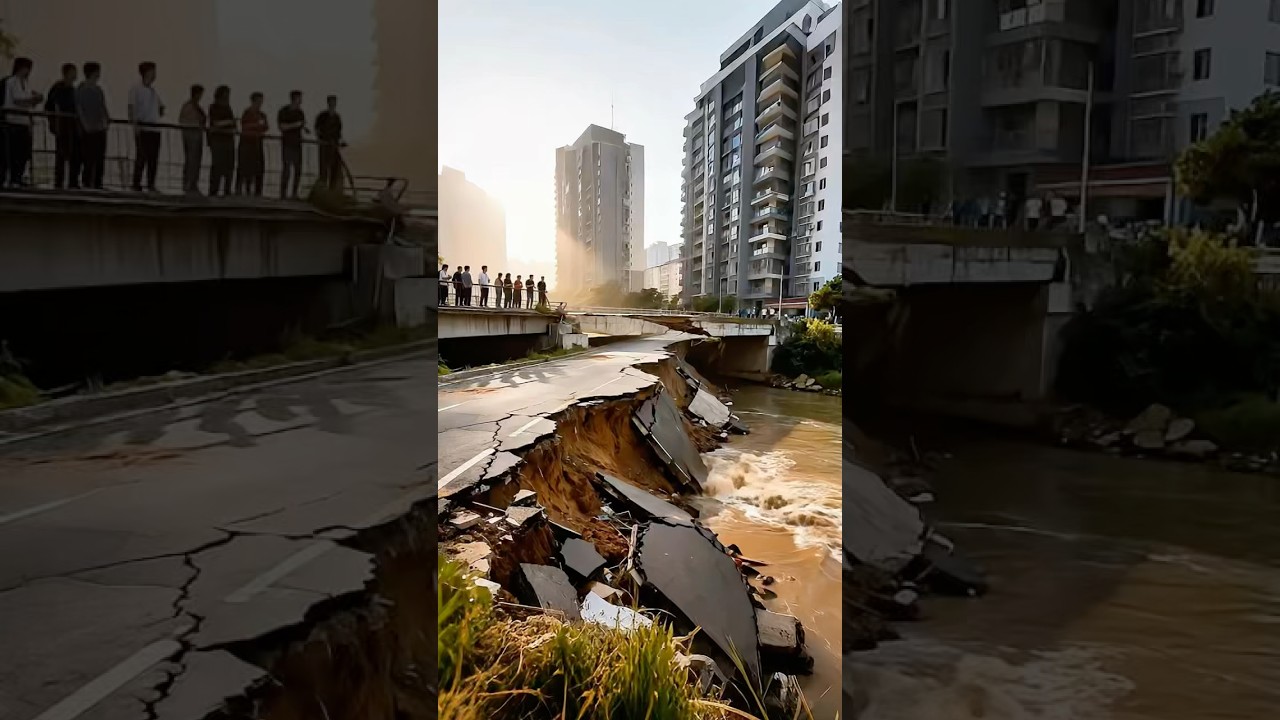 Невероятное обрушение города заснято на камеру!