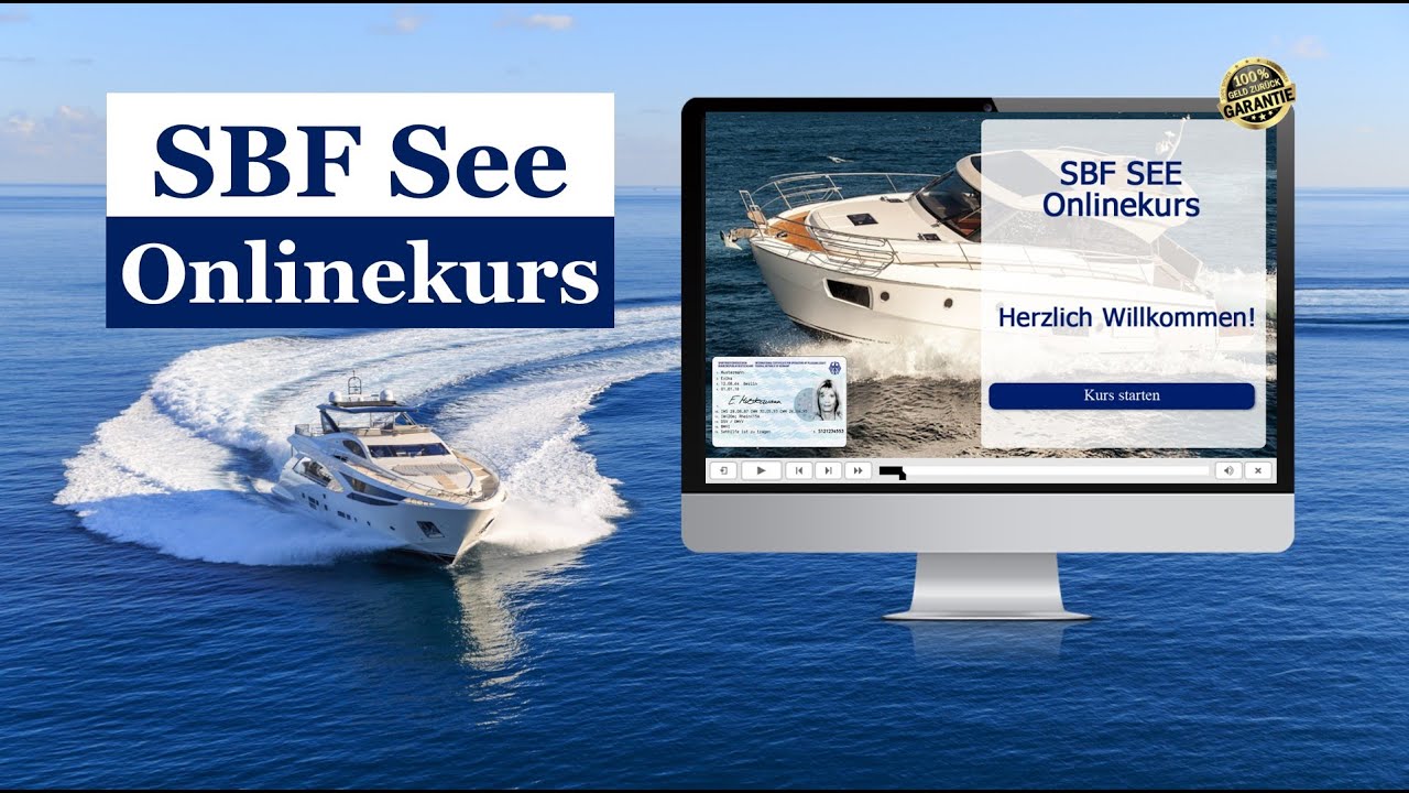 Sportbootführerschein See Onlinekurs von SegelnAG, SBF-See - Neuer Kurs 2025 erhältlich