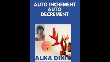 AUTO INCREMENT AND AUTO DECREMENT