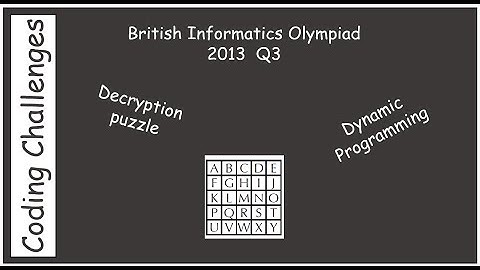 British Informatics Olympiad (BIO) 2013 Q3 - Decryption puzzle