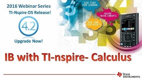 IB with TI Nspire Calculus
