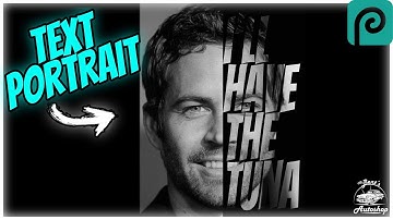 QUICKLY Create a Text Portrait in Photopea - | FREE PHOTOSHOP |