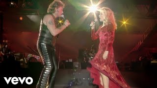 Video thumbnail of "Johnny Hallyday, Sylvie Vartan - Le feu (Live au Parc de princes, 18 juin 1993)"