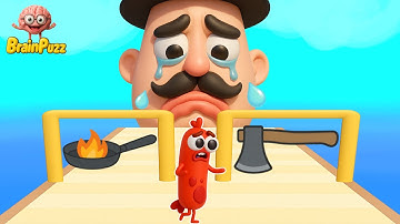 🥶 Stacky Ice Cream Runner VS 🌭 Run Sausage Run 🔥 New All Levels Satisfying Gameplay