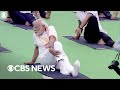 Indias prime minister joins mass international day of yoga event