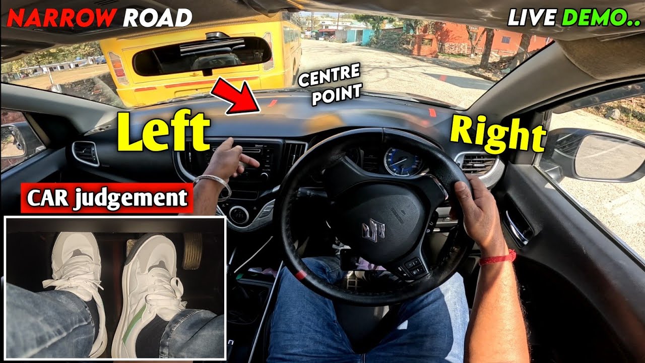 Car Left And Right side judgement Narrow Streets Road || car judgement reference point