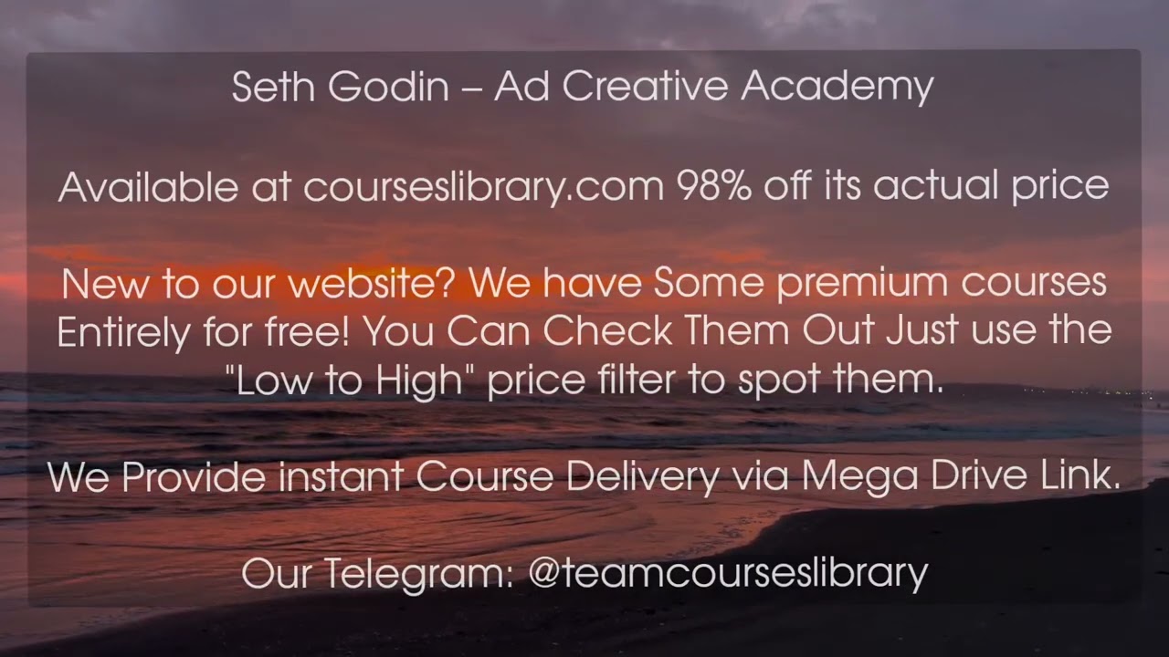 (AVAILABLE) Seth Godin – Ad Creative Academy