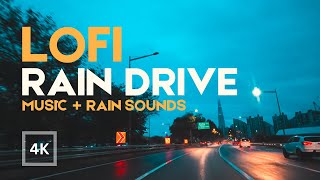3 Hours LOFI Rainy Dawn Drive in Seoul | Lo-fi Beats & Rain Sounds for Sleep & Study | Quiet Journey