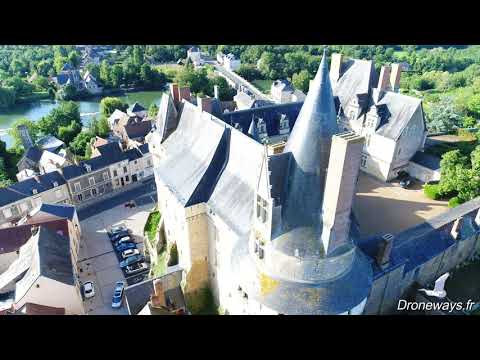 Vidéo drone du château de durtal (Maine-et-Loire)