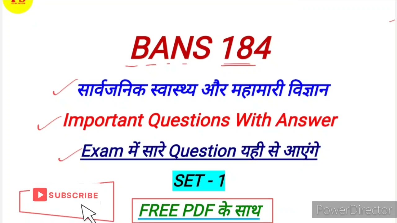 BANS 184 Important Questions With Answer | BANS 184 Sample Paper | BANS 184 Previous year Questions