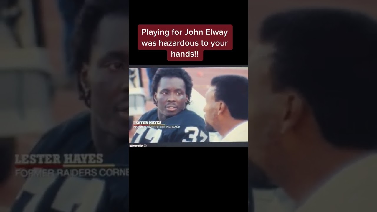 Catching John Elway passes was easier said then done!!