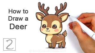 How to Draw a Chibi Deer for Christmas
