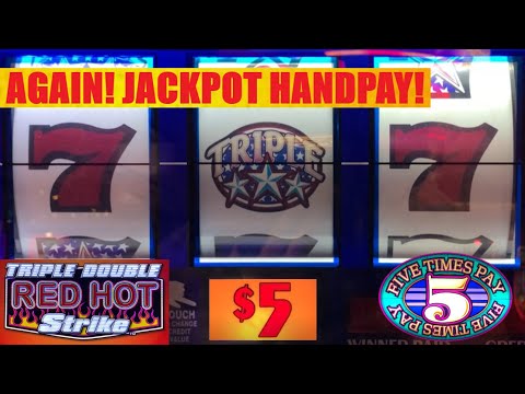 Jackpot! 5 Times Pay + Triple Double Red Hot Strike + Gold Standard Jackpots + Triple Double Stars!