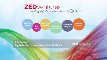 ZED Update : Big Data Use Cases powered by SAP HANA