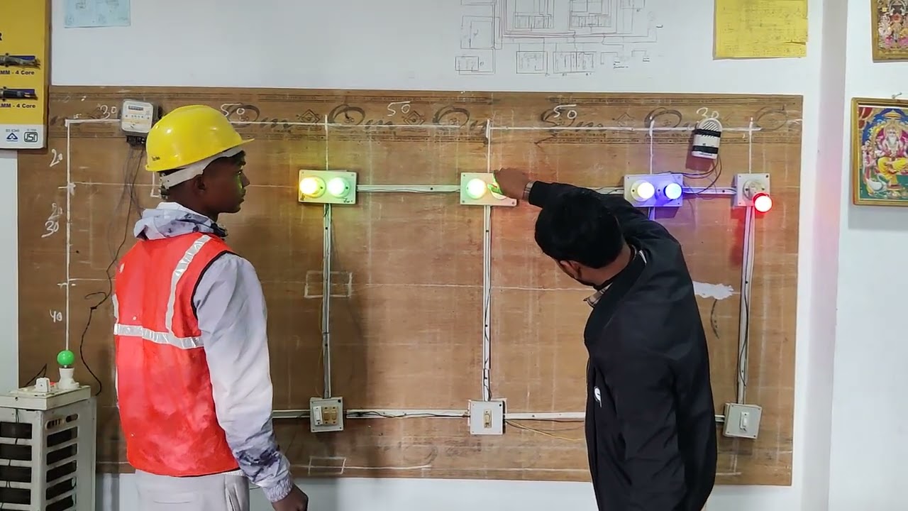 Two way switch, one way switch connection by lamp, series and parallel connection practical... SIMS.