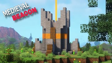 Minecraft Bedrock Medieval Beacon Build Tutorial [Step by Step]
