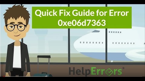 Quick Fix Guide for Error 0xe06d7363