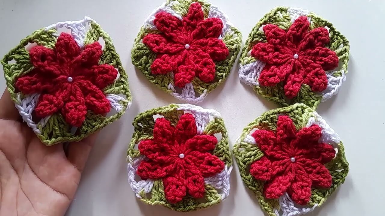 Flor cata-vento em crochê (esquer)passo a passo 