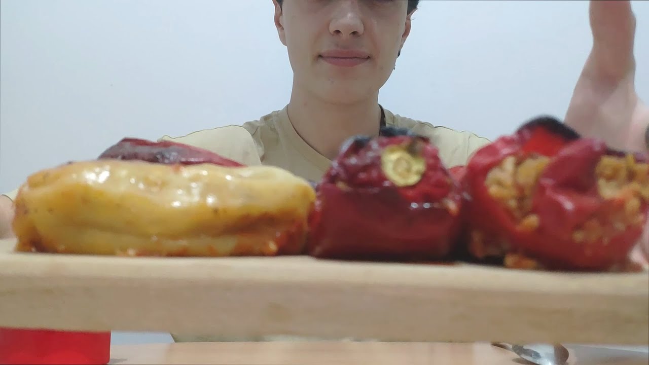 Asmr Biber Dolması(Stuffed Peppers) (No Talking)Barış ASMR|Türkçe