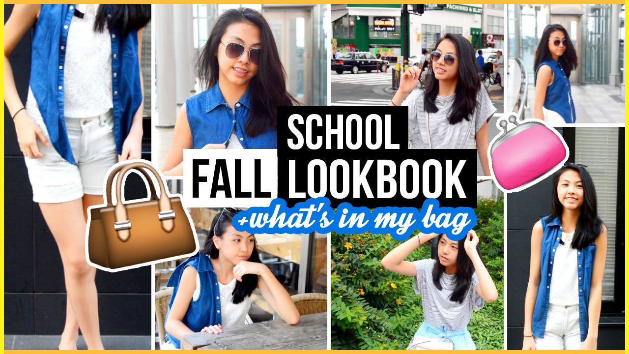 Fall/Autumn Back to School Tumblr Inspired Outfit Ideas OOTW + What's in my Bag/Purse | AlohaKatieX