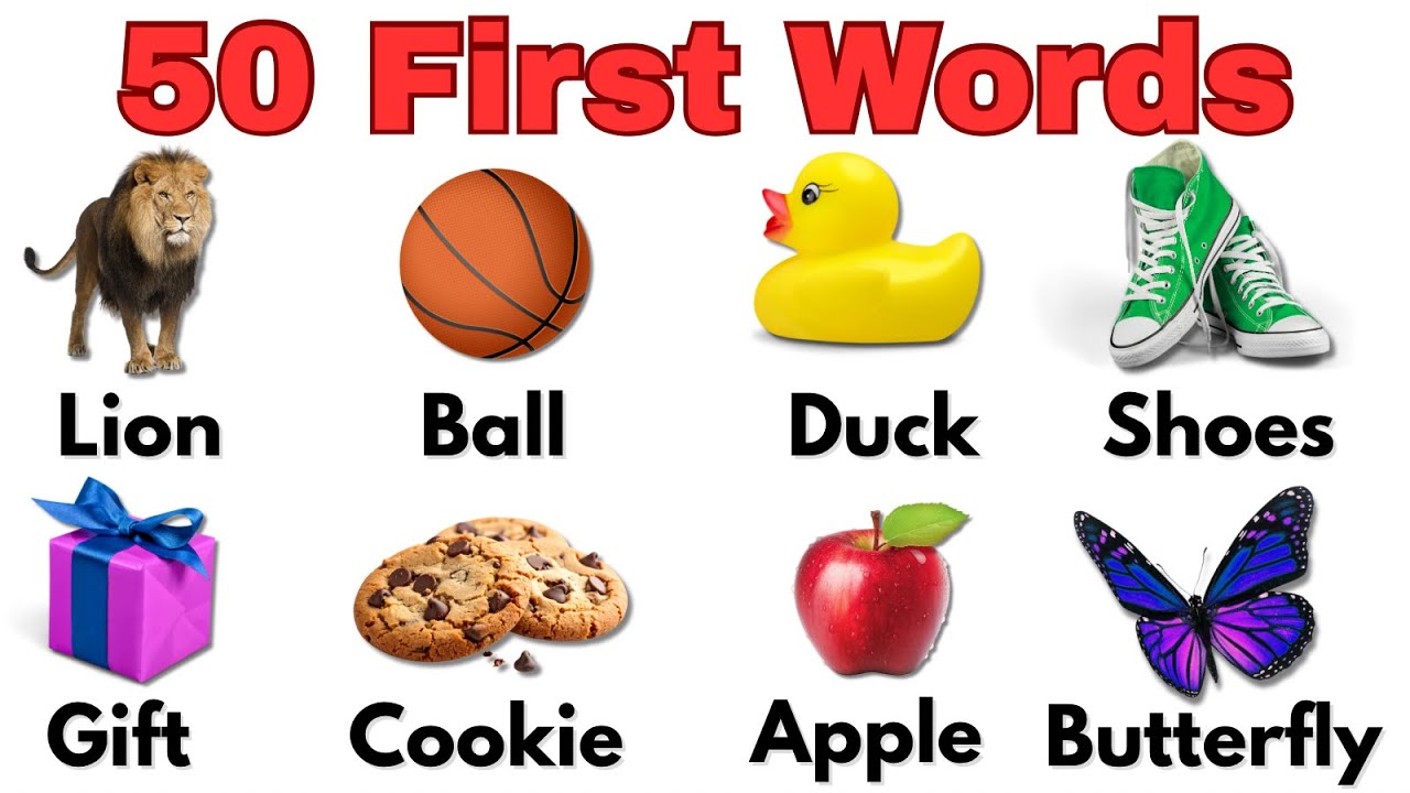 50 First Words For Kids | Learn To Talk In English | Best Educational Videos For Toddlers 2026