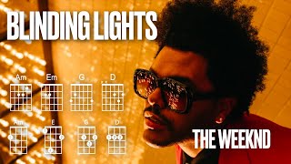 Blinding Lights Play Along - Guitar, ukulele, keyboard & bass