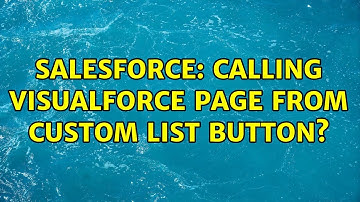 Salesforce: Calling Visualforce page from Custom List Button?