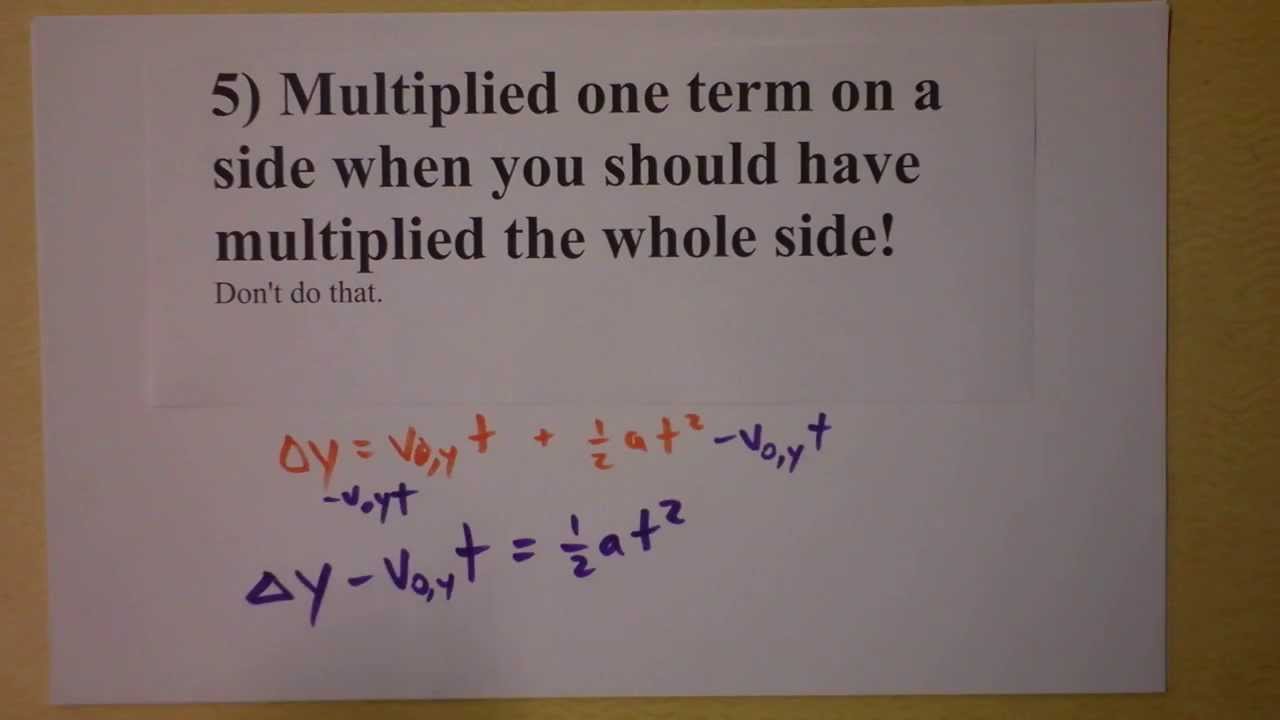 Multiplied Both Sides of an Equation, but not really | Maff Oopsie 5 of 8 | Doc Physics