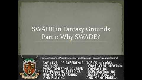 Savage Worlds in Fantasy Grounds Part 1: Why Swade