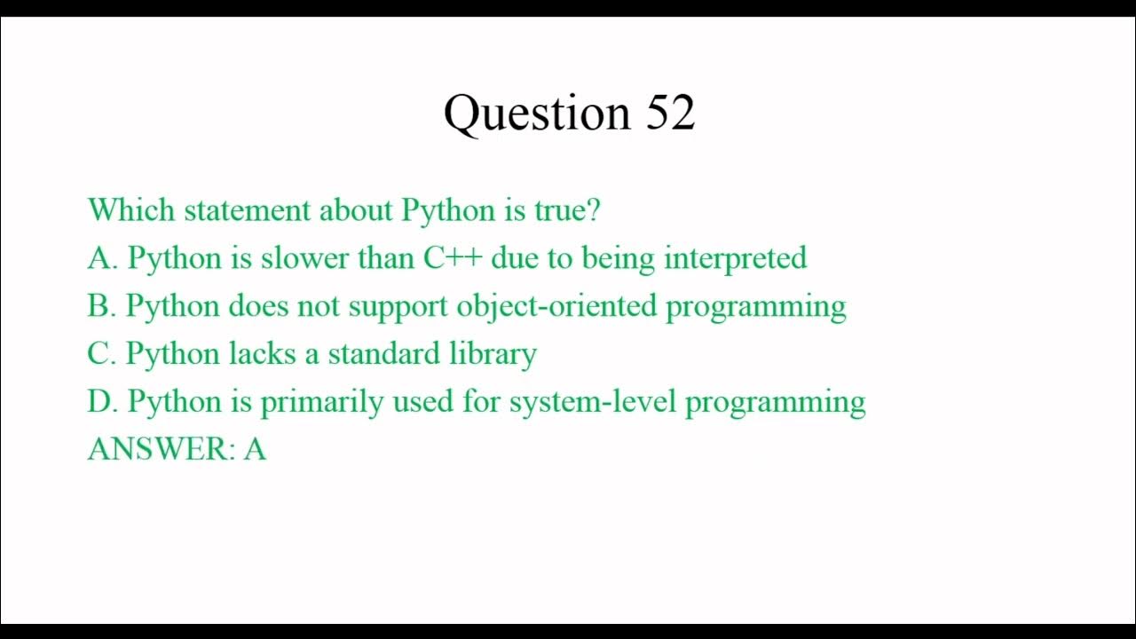 Mcq on python youtube