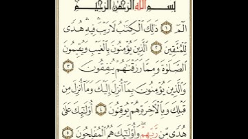 الورد اليومي من القران الكريم  _ سورة البقرة الصفحة رقم 2 _ الجزء الاول