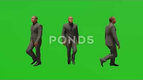 3d walking man green screen Background youtube video free download 4K Resolution rendering animation