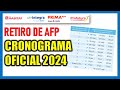 CRONOGRAMA OFICIAL RETIRO DE AFP 2024 |Asociación de AFP publica cronograma para el Retiro de AFP