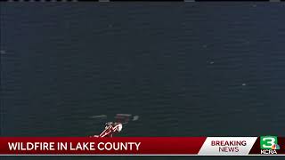 Crews are battling a wildfire near Clearlake in Lake County.