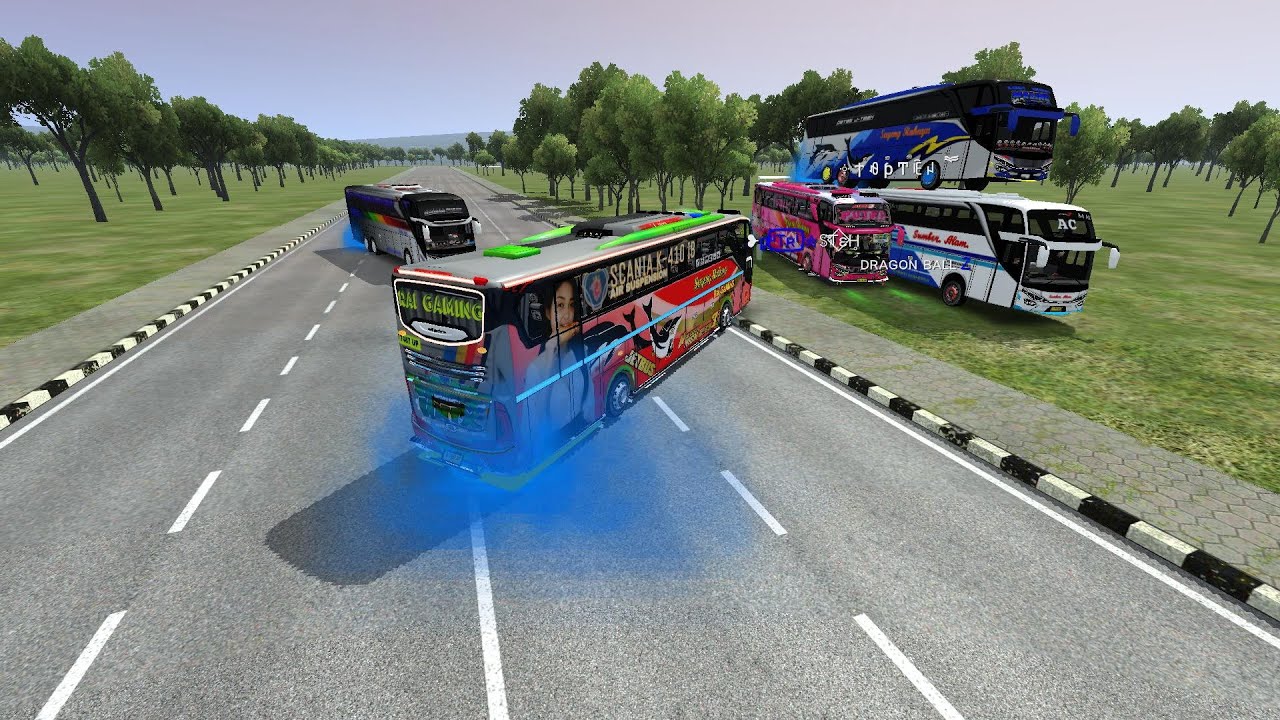 BUS INDONESIA SIMULATOR RACING OVERTAKE V441