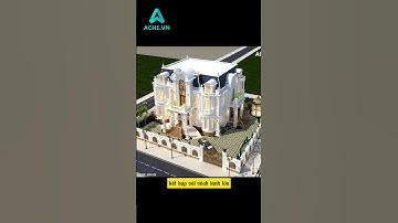 thiết kế biệt thự tân cổ điển 2 tầng 1 tum siêu đẳng cấp #short