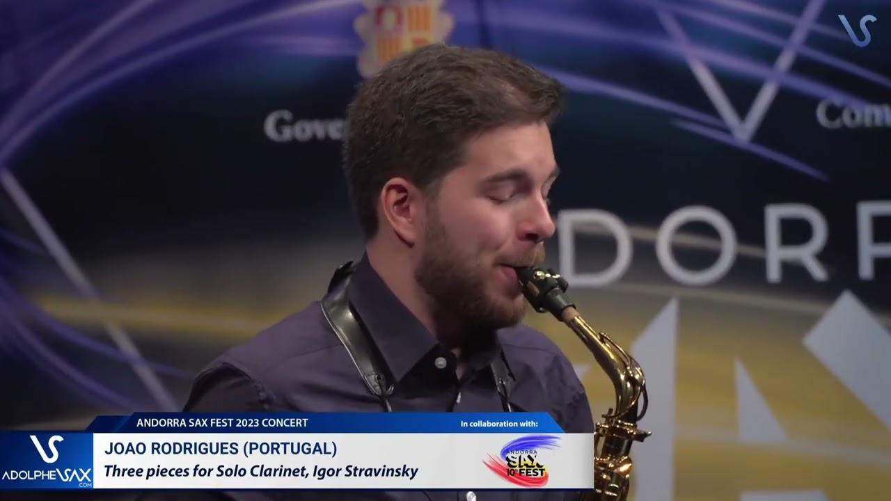 ANDORRA SAX FEST 2023: Joao Rodrigues (Portugal) plays Three pieces for Clarinet, Igor Stravinsky